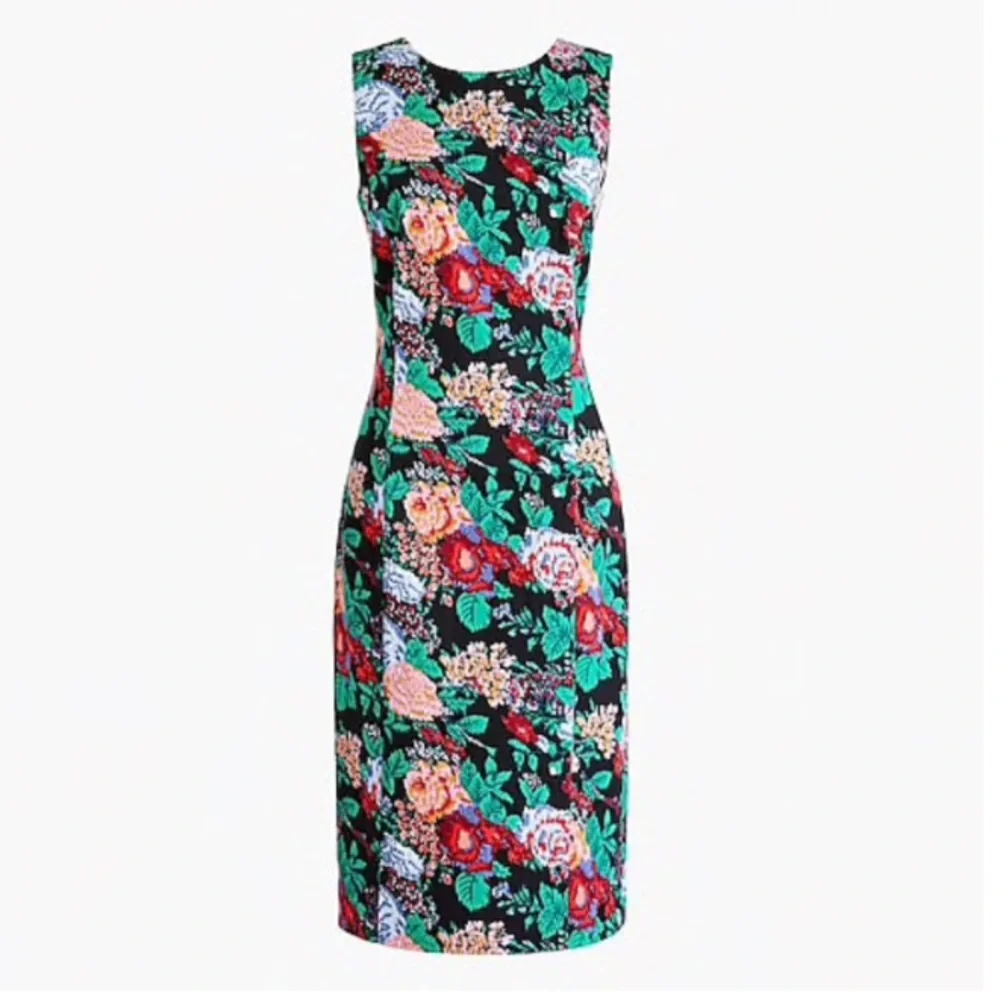 J. Crew Sleeveless floral sheath dress two-way s